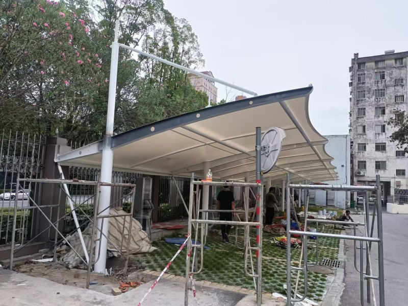 义乌市新能源充电桩膜结构车棚建设,2026热门工程方案-1